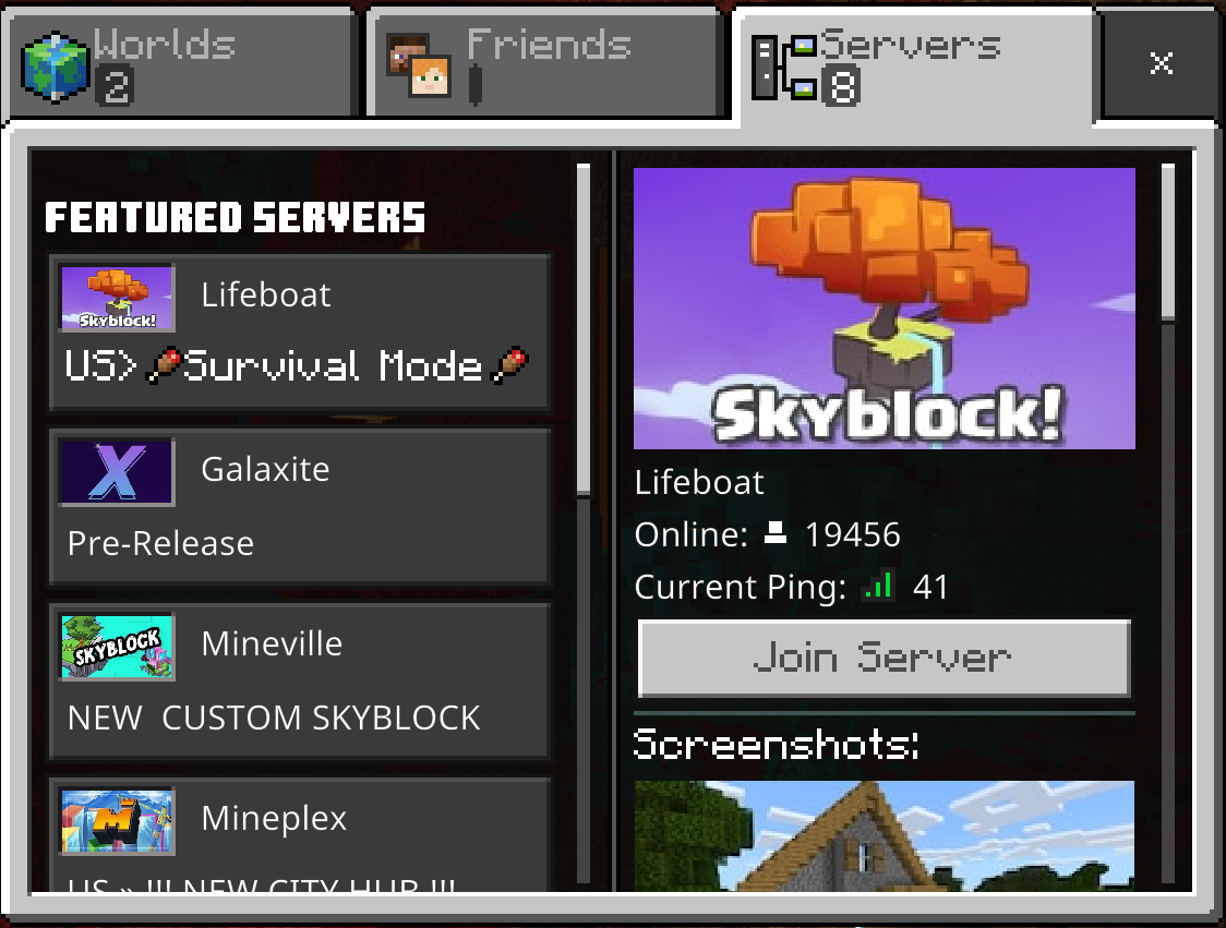 Bedrock server