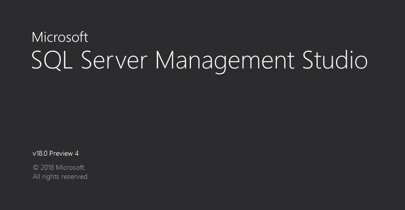 Microsoft sql server management studio 18