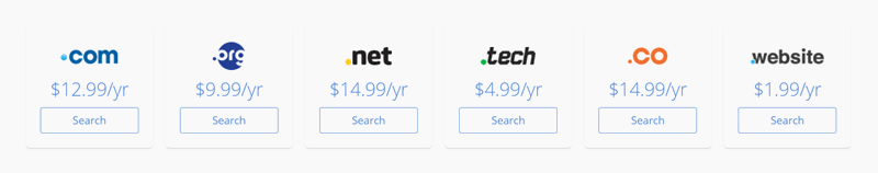 Bluehost domain renewal price