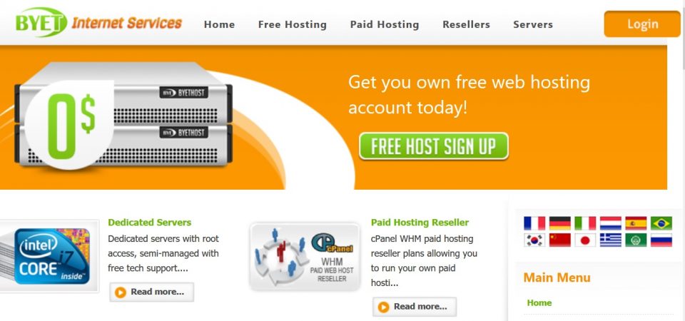 Byet host free hosting