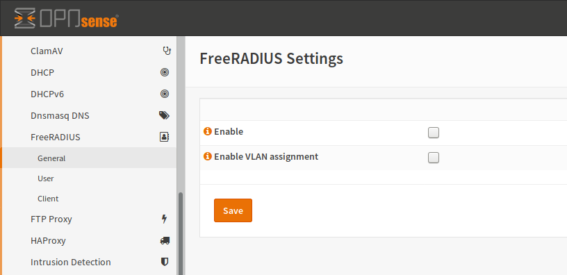 Freeradius opnsense general enable