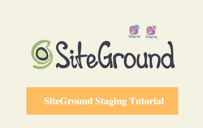 Siteground staging